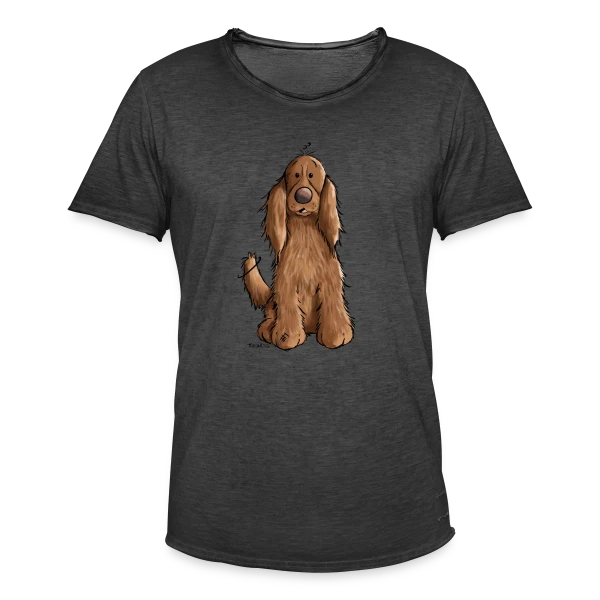 Cocker Spaniel en Position Assise - Dressage Chien sur T-shirt vintage Homme