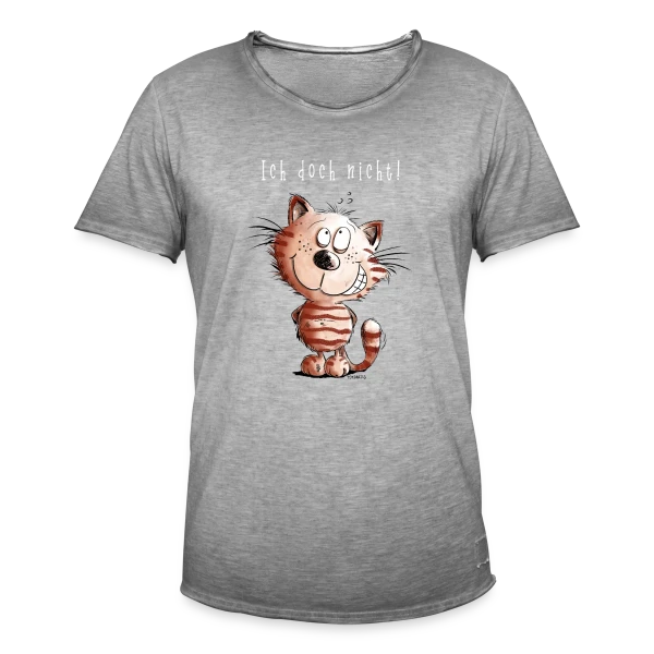 Pas moi, la chatte coquine - T-shirt humour félin sur T-shirt vintage Homme