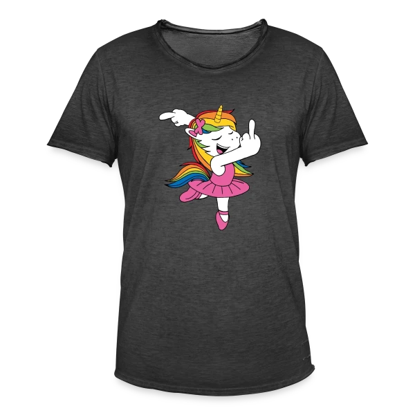 Licorne Rebelle Danseuse sur T-shirt vintage Homme
