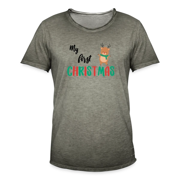 Mon Premier Noël : Design Adorable pour Bébé sur T-shirt vintage Homme