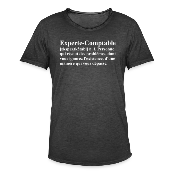 Définition de l'Experte-Comptable | T-Shirt Humour Métier Femme sur T-shirt vintage Homme