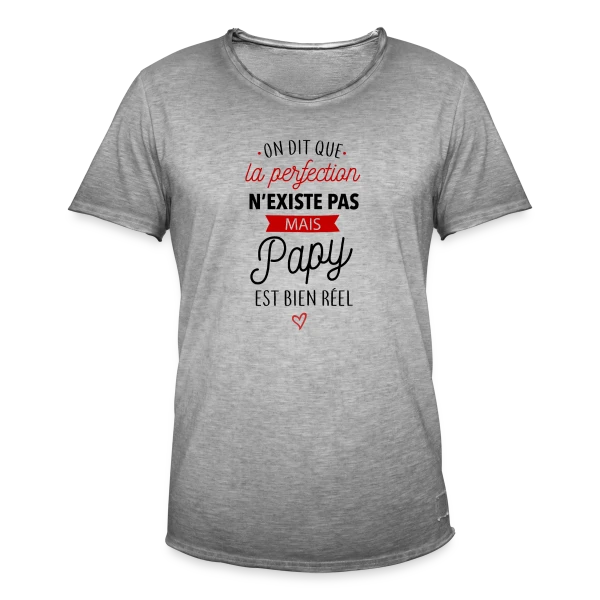 Papy Parfait : La Perfection Faite Homme sur T-shirt vintage Homme