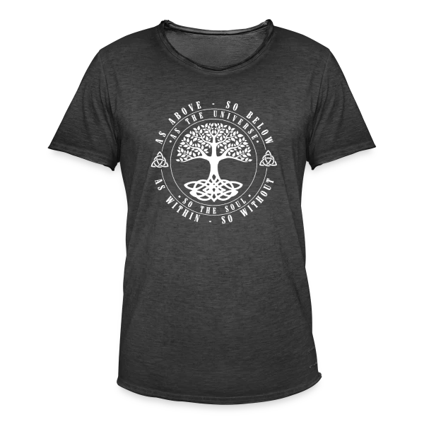 Arbre de Vie Celtique : Vie et Mort sur T-shirt vintage Homme