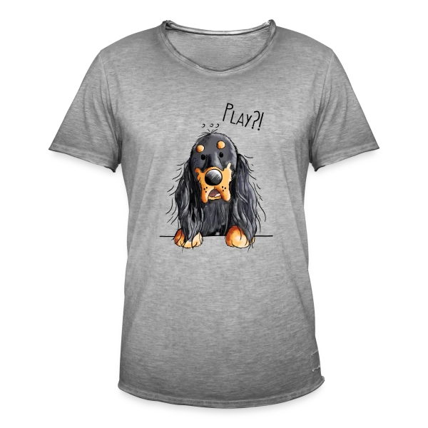 Gordon Setter Rigolo Style BD sur T-shirt vintage Homme
