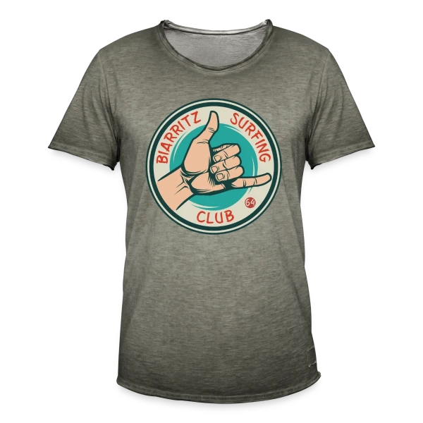 Biarritz Surfing Club | T-Shirt Onde & Style Basque sur T-shirt vintage Homme