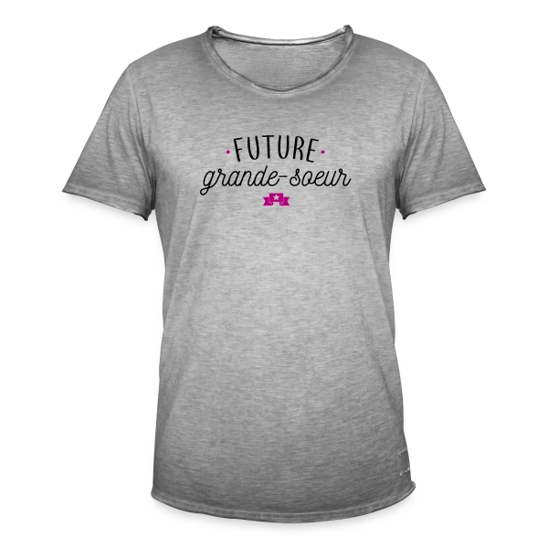 Future Grande Sœur : Annonce Originale & Cadeau Mignon sur T-shirt vintage Homme