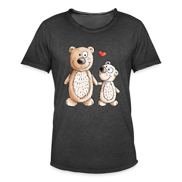Amour Oursons Câlins sur T-shirt vintage Homme