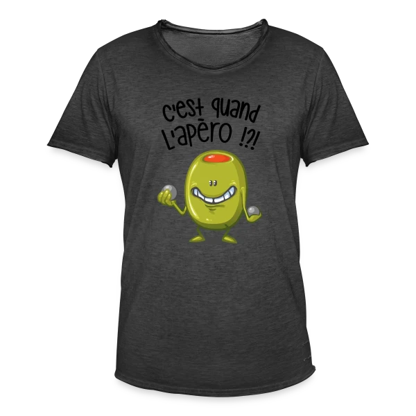 L'Apéro, c'est quand ? sur T-shirt vintage Homme