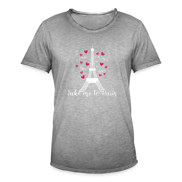 Pluie de Cœurs Rouges sur T-shirt vintage Homme