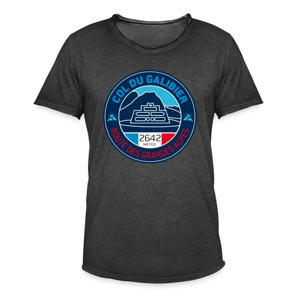 Col du Galibier - Le Sommet Mythique sur T-shirt vintage Homme