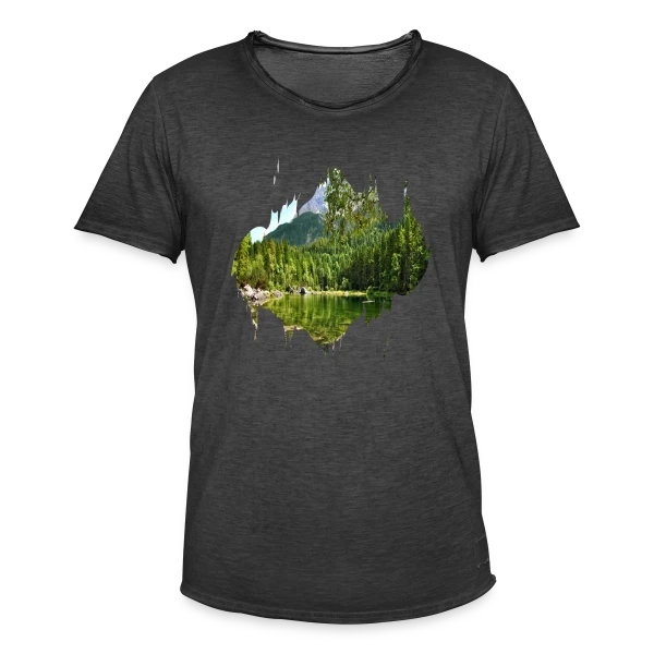 Paysage Naturel Abstrait Effet Splash sur T-shirt vintage Homme