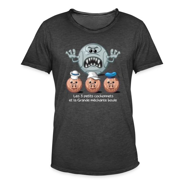 Les 3 petits cochons sur T-shirt vintage Homme