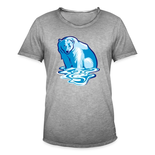 Ours Polaire en Détresse : L'Art du Réchauffement sur T-shirt vintage Homme
