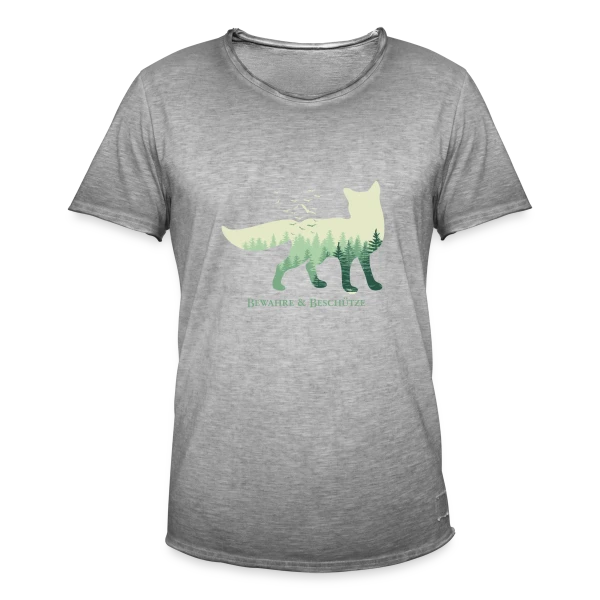 Renard Forêt Mystique sur T-shirt vintage Homme