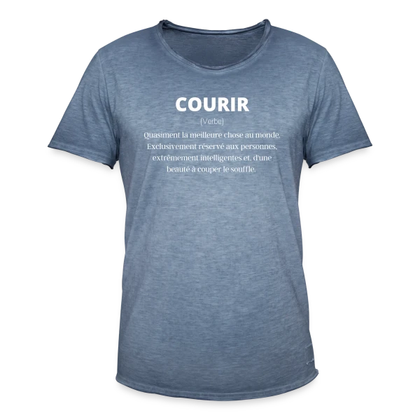 Courir Définition : Run, Running, Sport & Humour sur T-shirt vintage Homme