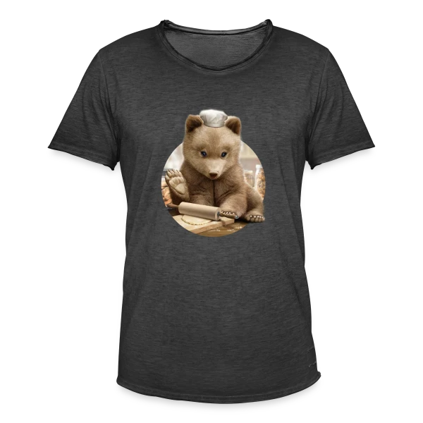 Ourson Chef sur T-shirt vintage Homme