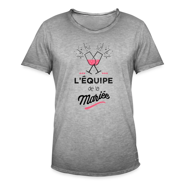 "Équipe de la Mariée" | EVJF sur T-shirt vintage Homme