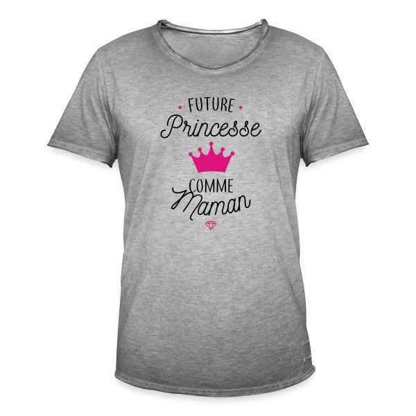 Future Princesse comme Maman sur T-shirt vintage Homme