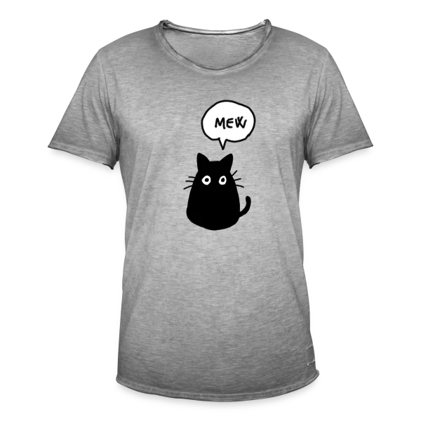 Chat Mew sur T-shirt vintage Homme