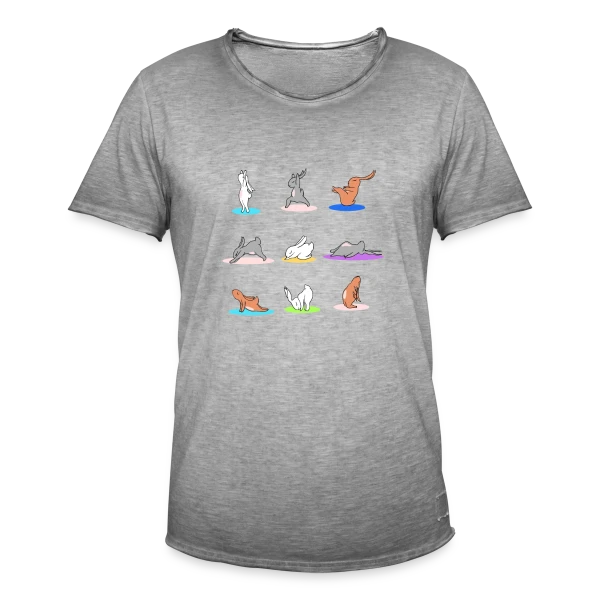 Lapin Yoga: Joyeuses Pâques Zen sur T-shirt vintage Homme