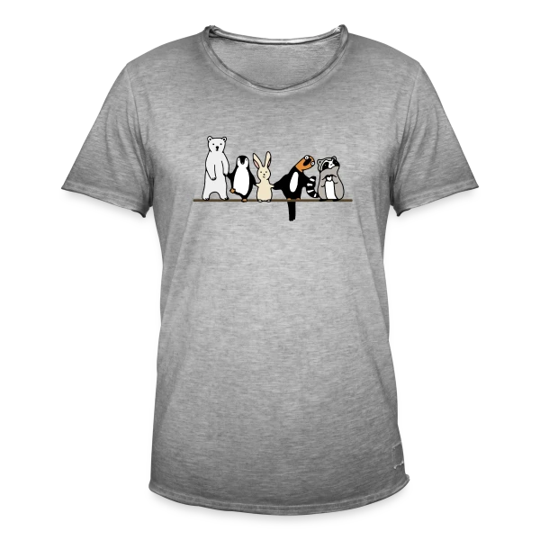 Animaux Mignons Amis sur T-shirt vintage Homme