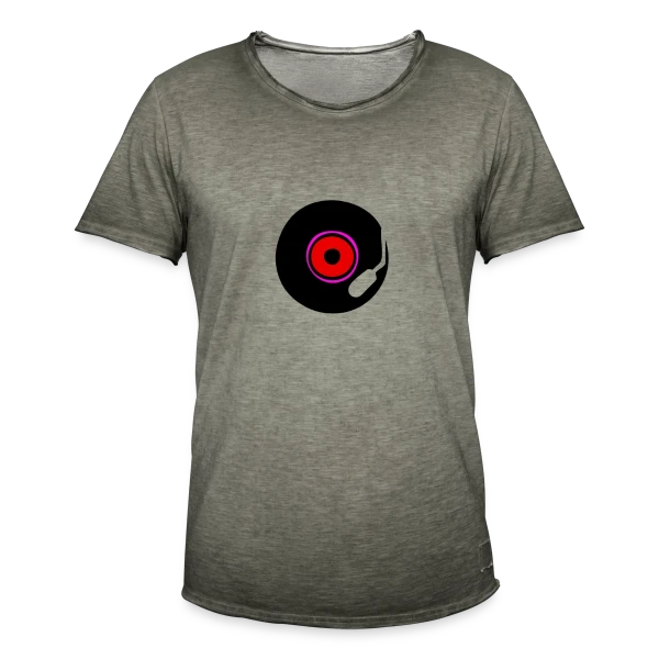 Disque Vinyle Old School 80s sur T-shirt vintage Homme