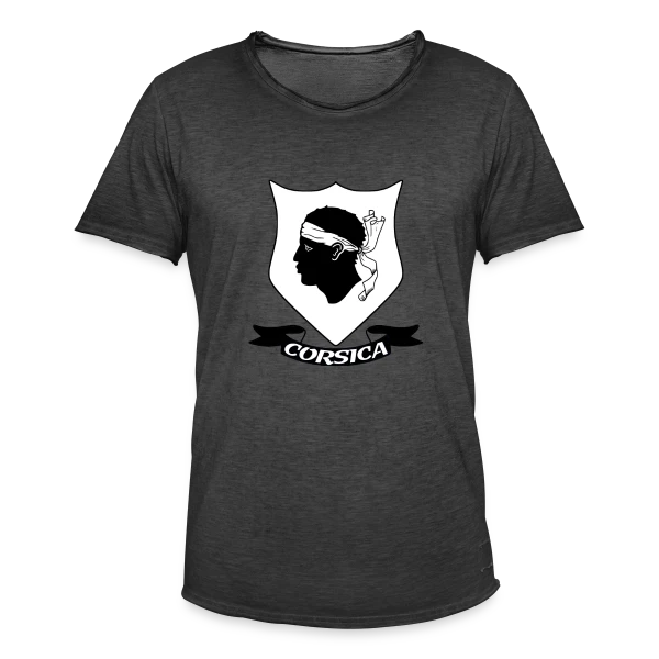 Blason Tête de Maure Corse sur T-shirt vintage Homme