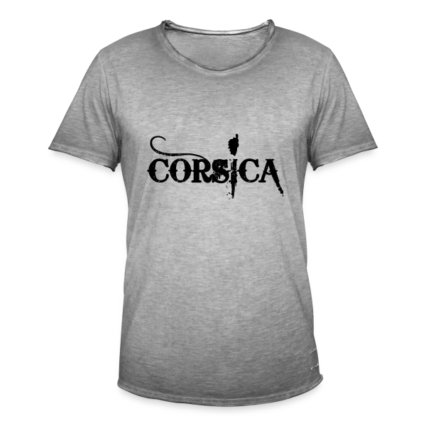 Corsica Carte Grunge sur T-shirt vintage Homme