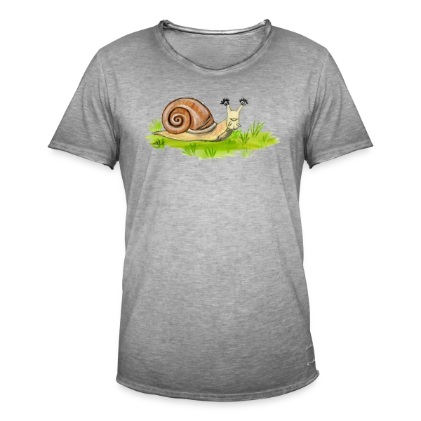 Escargot Rigolo Cils Fous sur T-shirt vintage Homme