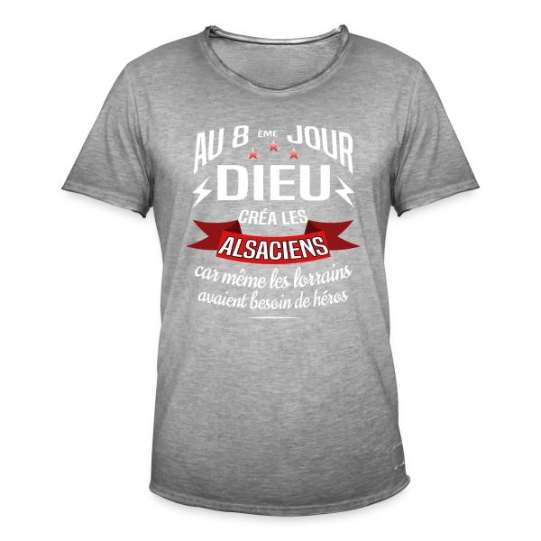 Fierté Alsacienne Étoilée sur T-shirt vintage Homme