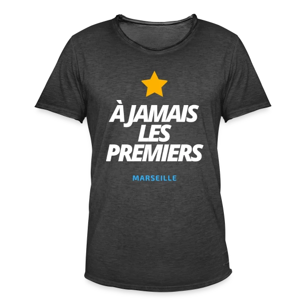 Marseille À Jamais Les Premiers (Blanc) sur T-shirt vintage Homme