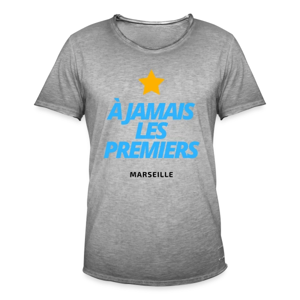 OM À Jamais Les Premiers (Bleu) sur T-shirt vintage Homme