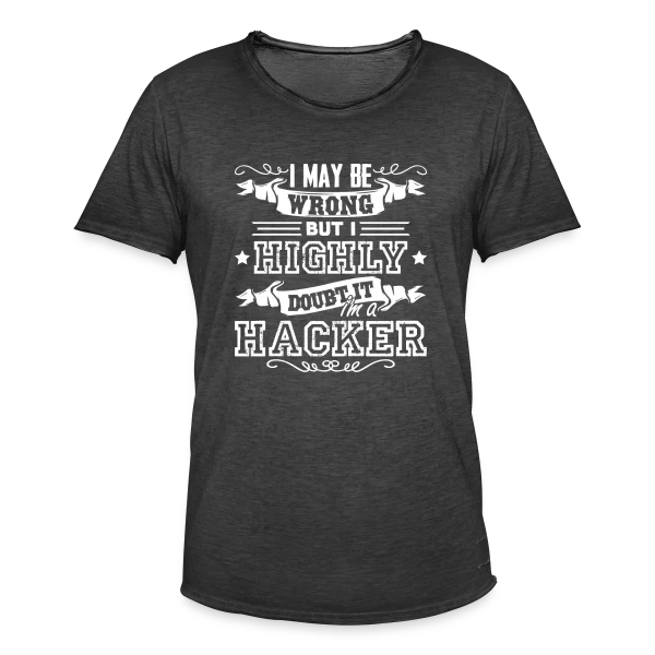 Je Suis un Hacker sur T-shirt vintage Homme