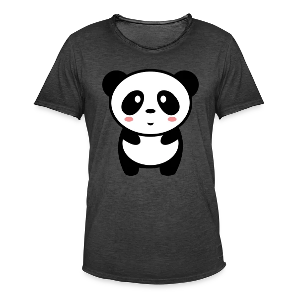 Panda Kawaii : Adorable et Tendance sur T-shirt vintage Homme