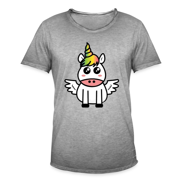 Licorne Kawaii : Féérique et Magique sur T-shirt vintage Homme