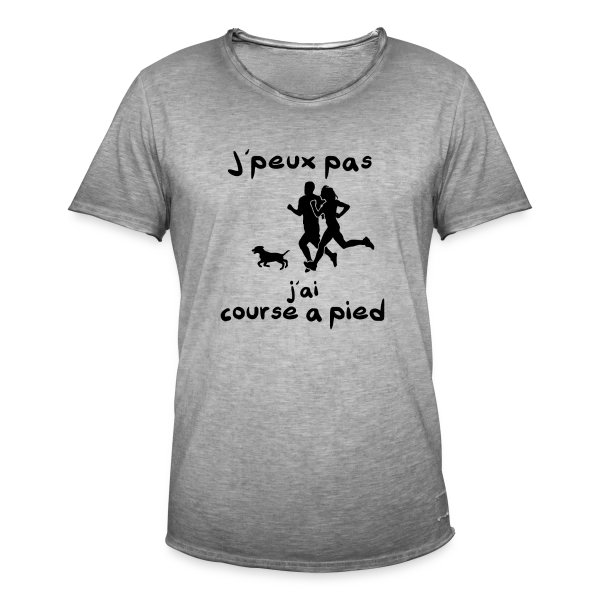 J'peux pas, j'ai Course à Pied (Jogging, Running) sur T-shirt vintage Homme