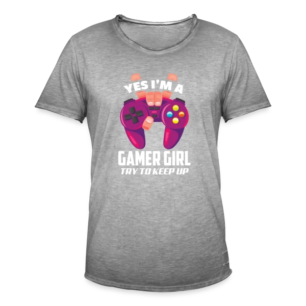 Gamer Girl : Les Filles Aussi Zappent ! sur T-shirt vintage Homme