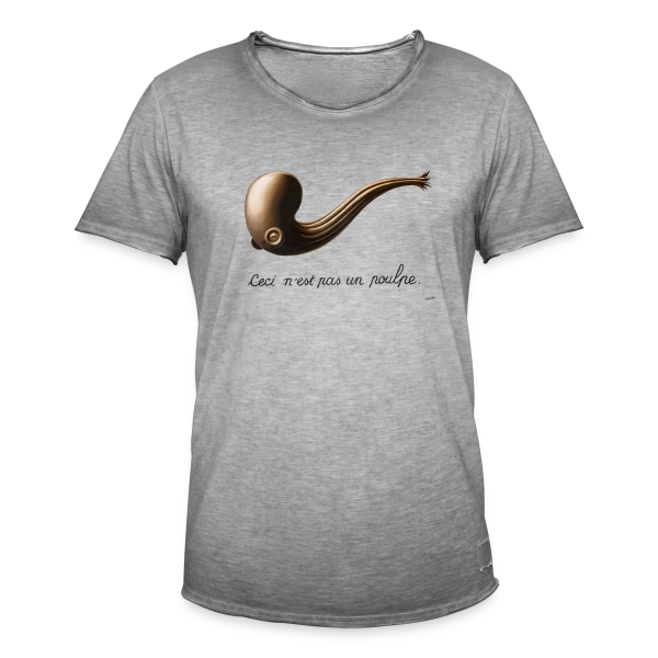 Ceci n'est pas un Poulpe sur T-shirt vintage Homme