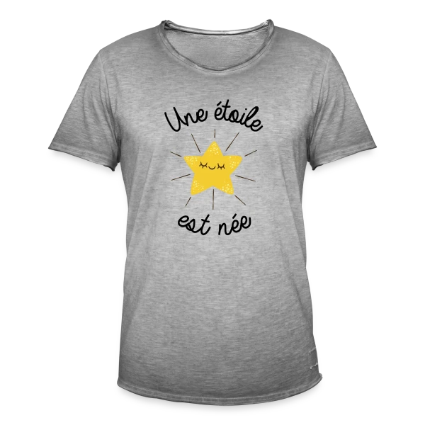 Une Étoile est Née sur T-shirt vintage Homme