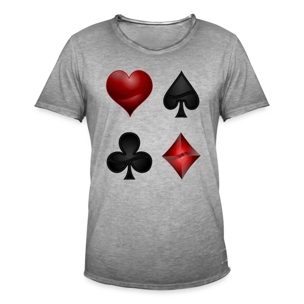 Symboles de Poker Élégants sur T-shirt vintage Homme