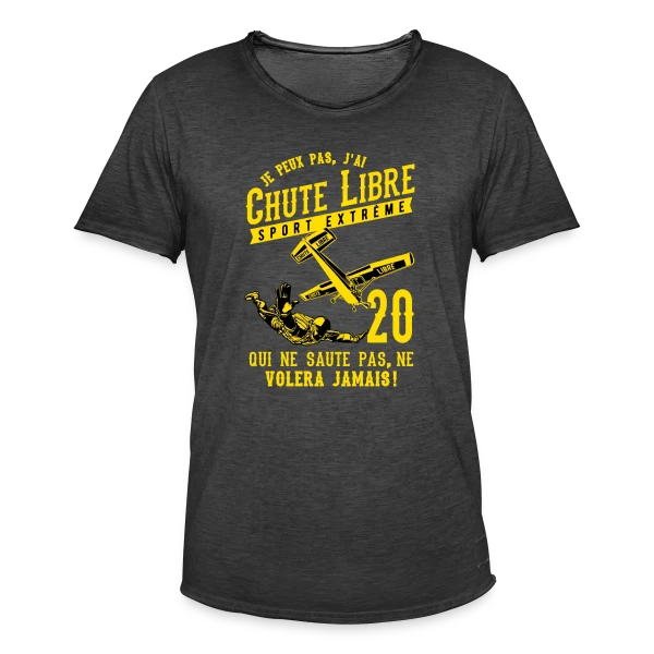 Chute Libre : Adrénaline et Sport Extrême sur T-shirt vintage Homme