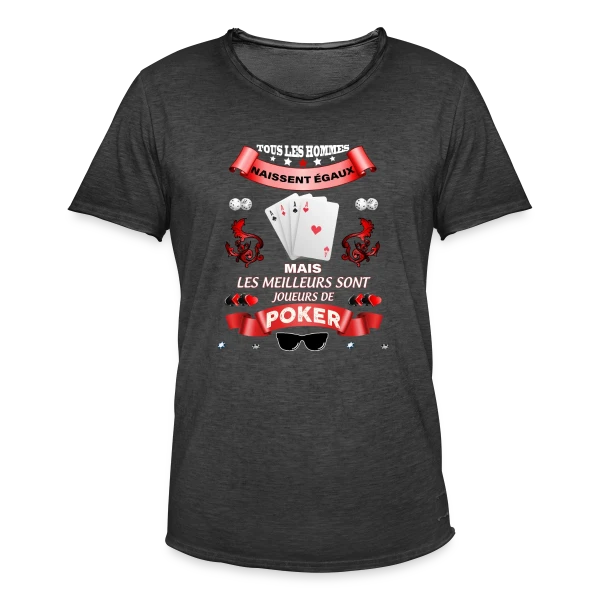 Le Meilleur Joueur de Poker sur T-shirt vintage Homme