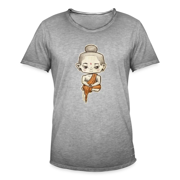 Petit Bouddha Zen sur T-shirt vintage Homme