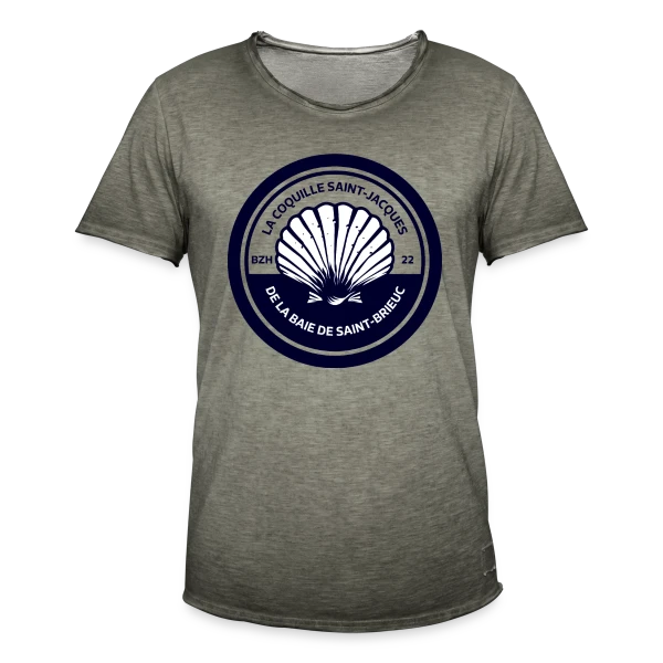 Coquille Saint-Jacques Baie de Saint-Brieuc sur T-shirt vintage Homme