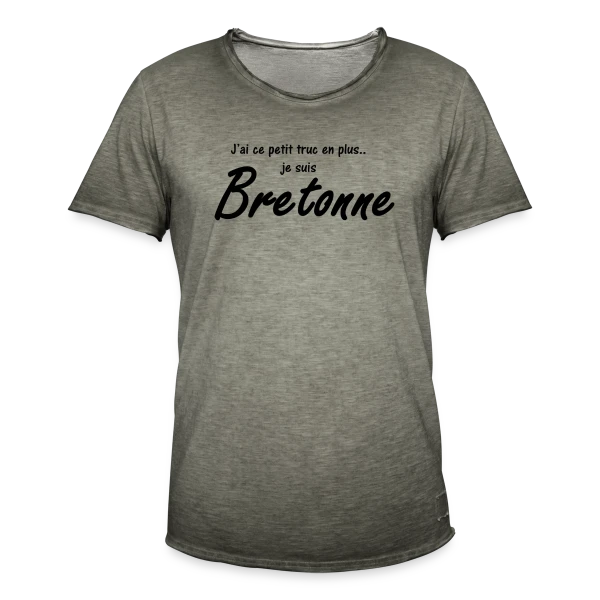 Je suis Bretonne sur T-shirt vintage Homme