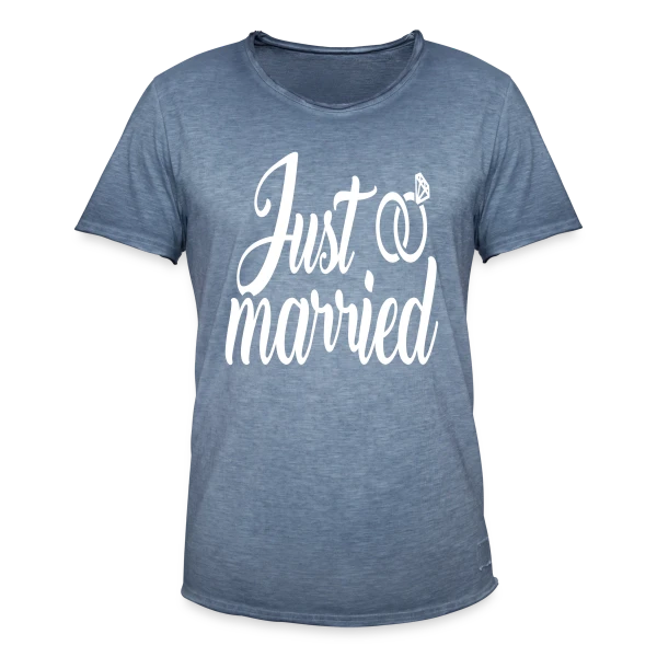 Just Married sur T-shirt vintage Homme