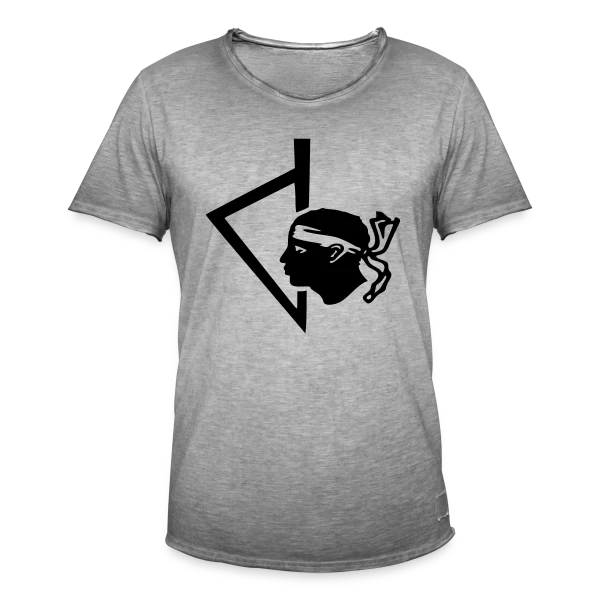 Tête de Maure Corse Classique sur T-shirt vintage Homme