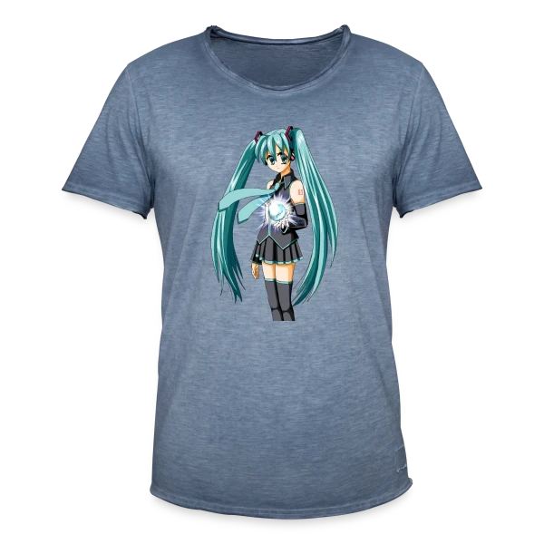 Miku Manga : Jolie Fille Style Anime Kawaii sur T-shirt vintage Homme
