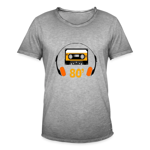 Cassette Années 80 sur T-shirt vintage Homme