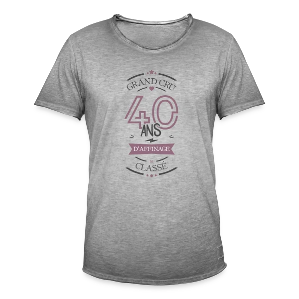 40 Ans d'Affinage : T-shirt Humour Anniversaire sur T-shirt vintage Homme